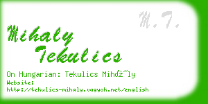 mihaly tekulics business card